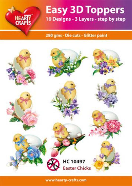 Décorations 3D faciles Poussins de Pâques Hearty Crafts