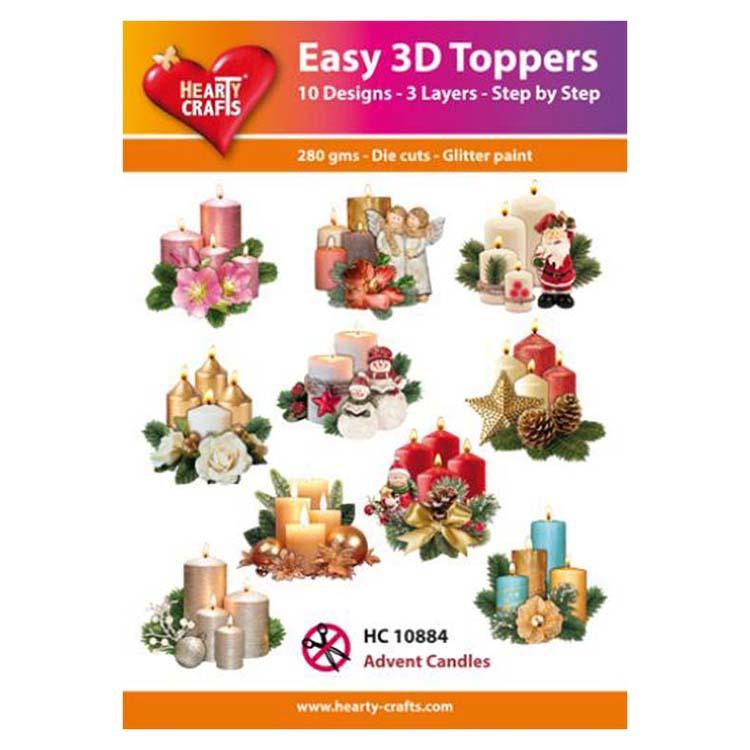 Hearty Crafts Bougies de l'Avent 3D Faciles