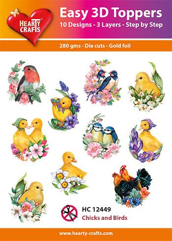 Décorations 3D faciles - Poussins et oiseaux