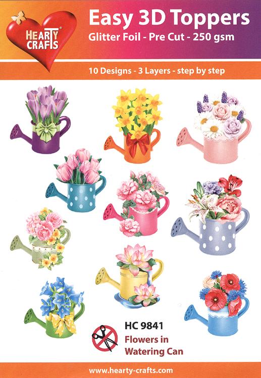 3D facile - Fleurs dans des arrosoirs