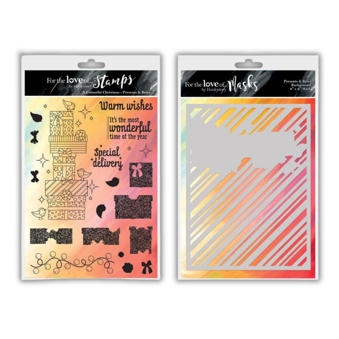 Ensemble Tampons et Pochoirs Cadeaux et Rubans