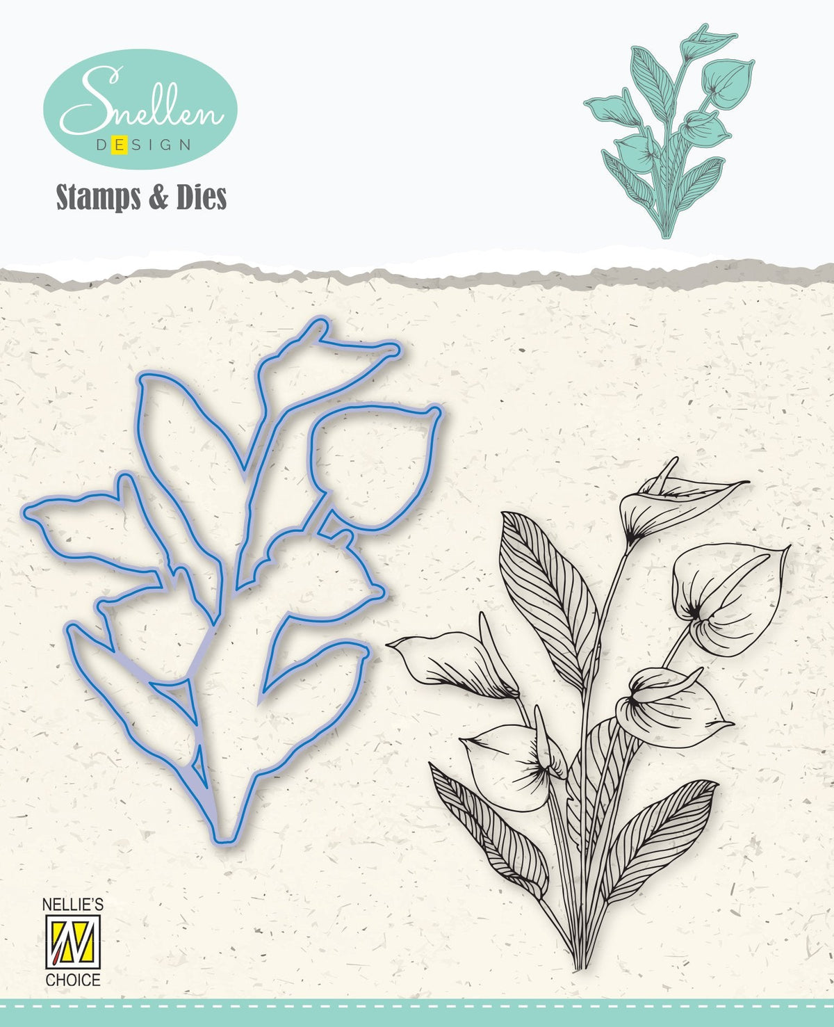 Snellen Design Fleurs Ensemble Matrices et Tampons Anthurium