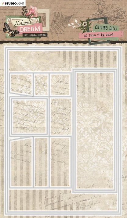 HEN Matrices de découpe A5 Trio Flip Card Natures Dream 145x210x1mm 6 PC nr.708
