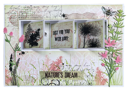 HEN Matrices de découpe A5 Trio Flip Card Natures Dream 145x210x1mm 6 PC nr.708