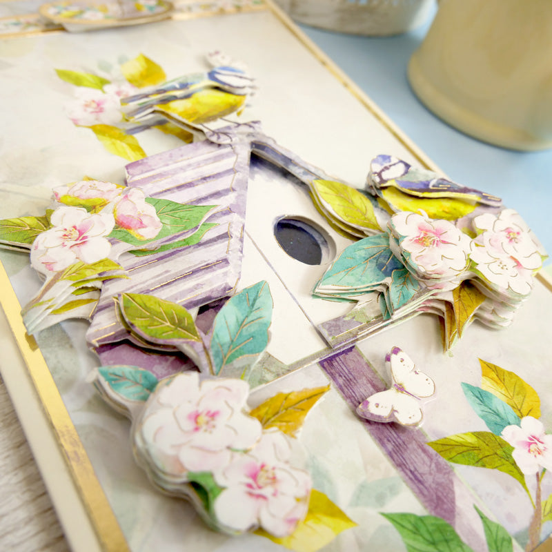 Bonjour Ensemble de grandes décorations printanières – Doux foyer, doux oiseau