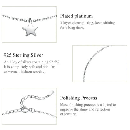 The Celestial 925 Sterling Silver Star Anklet