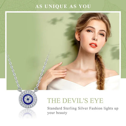 Guardian Evil Eye Sterling Silver Pendant Necklace