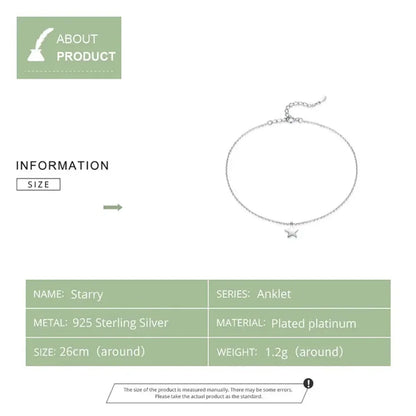 The Celestial 925 Sterling Silver Star Anklet