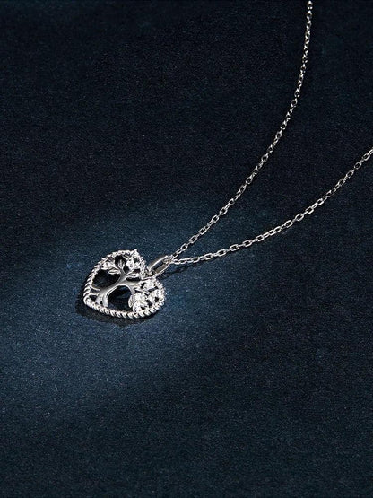 Collier pendentif Arbre de Vie en argent sterling Cœur de la Nature