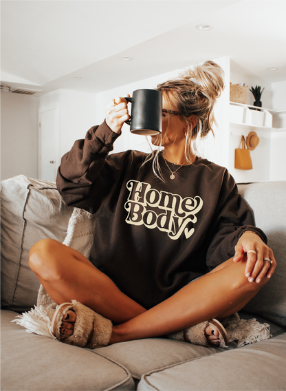 Sweat-shirt unisexe col rond "Homebody"