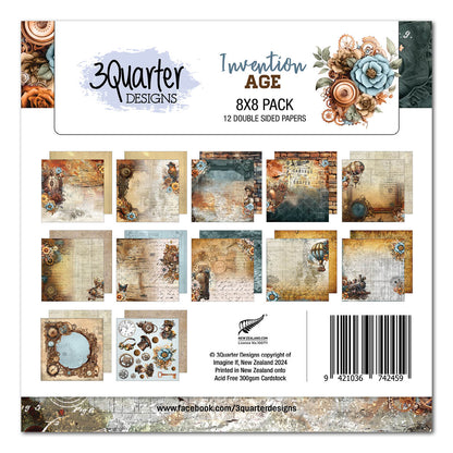 3Quarter Designs Invention Age Pack de papiers 8x8