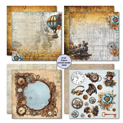 3Quarter Designs Invention Age Pack de papiers 8x8