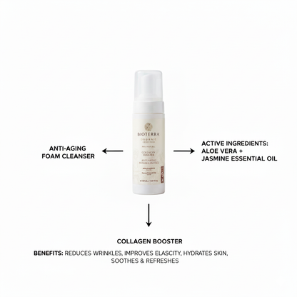 Bioterra Organic Collagen Booster Anti‑Aging Foam Cleanser 150 ml