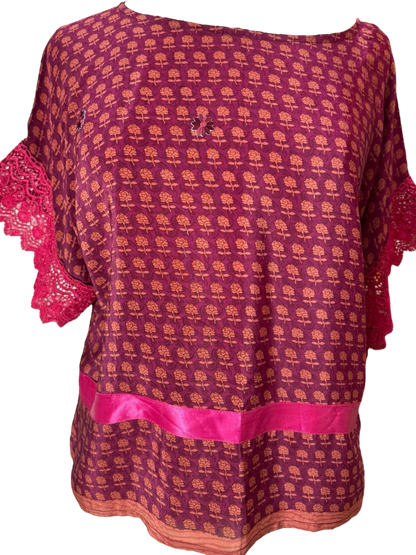 PRC6159 Avatar Pure Silk Boxy Top