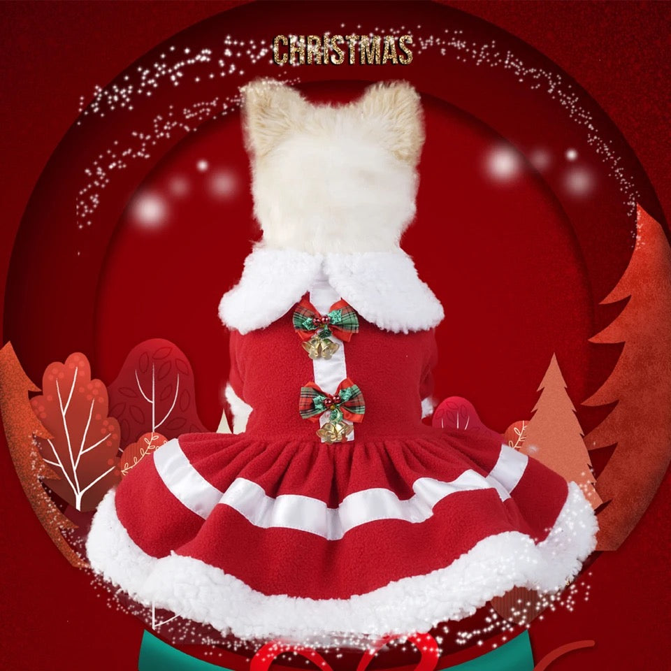 Merry Christmas Dog Holiday Dress | Festive Outfit