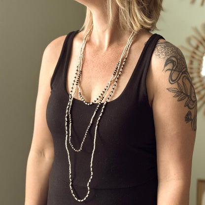 Triple Strand Beaded Necklace