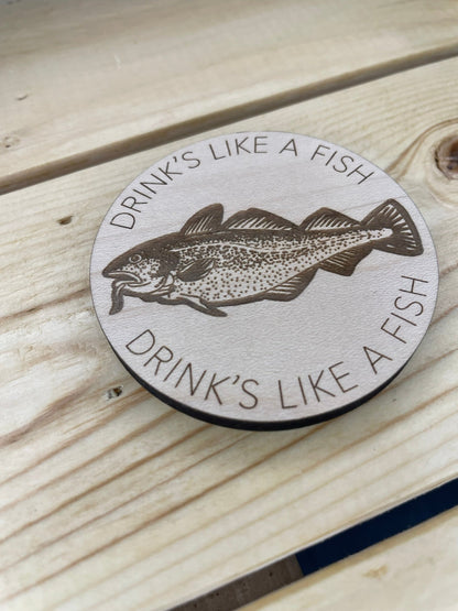 Newfoundland Round Wooden Fridge Magnet