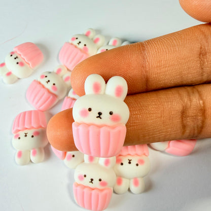 Cupcake Bunny Charms for DIY Crafts