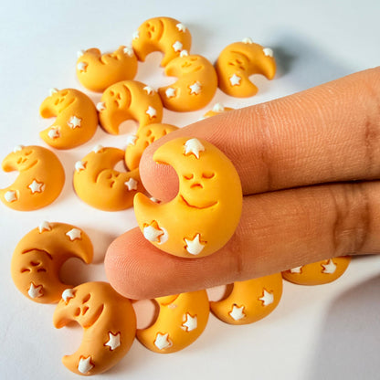 Sleeping Moon Charms for DIY Crafts
