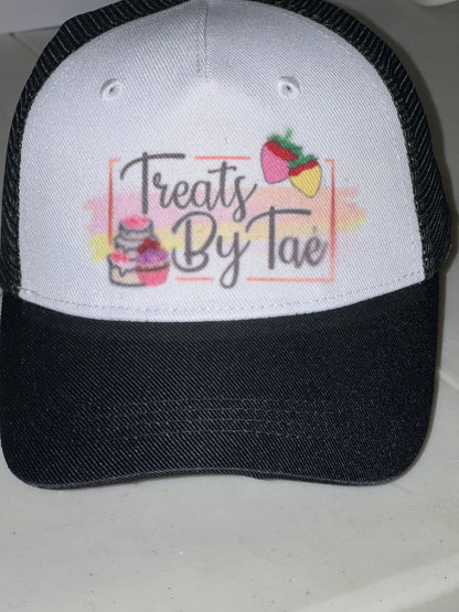 Casquettes noires en maille et grises personnalisées