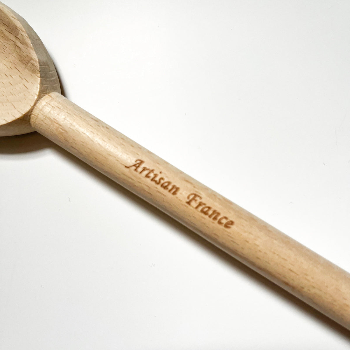 Cuillère de cuisson artisanale en hêtre – 100 % naturelle – Cuillère en bois non toxique – 30 cm