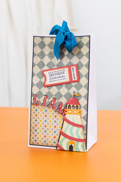 Jeu de matrices et de pochoirs en métal vintage sur le thème du carnaval - Helter Skelter