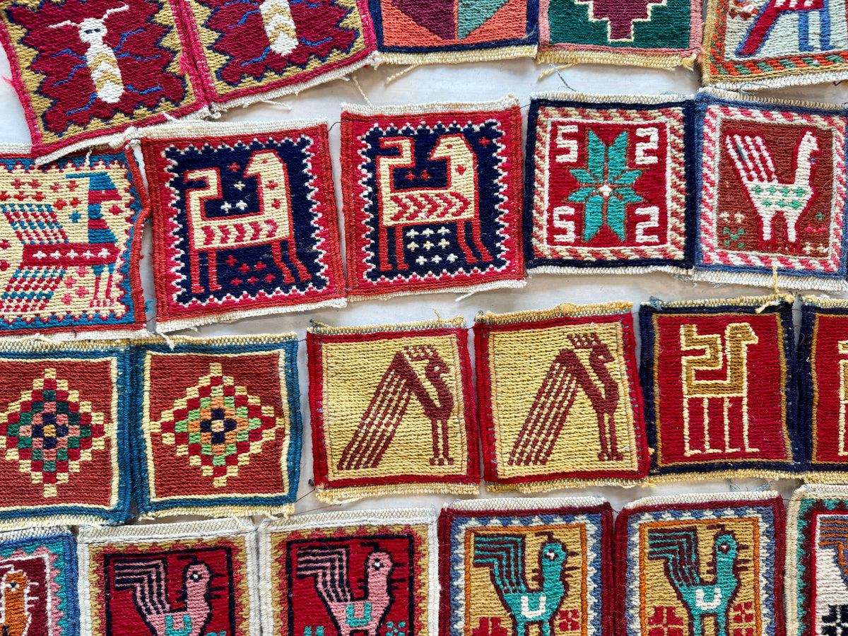Wool Kilim Coasters 4" x 4"