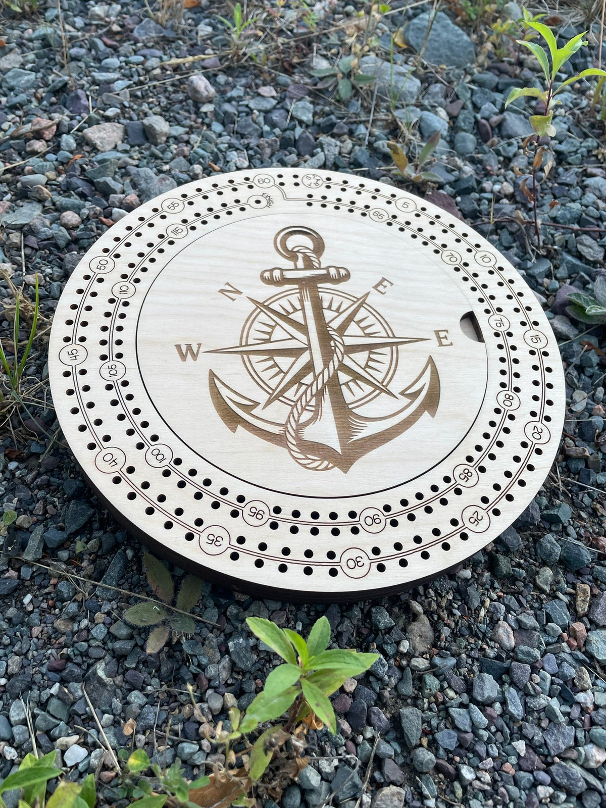 Plateau de Cribbage de 9 pouces fait à la main pour deux joueurs avec rangement | Jeu de voyage en bois par F&C Gift Store