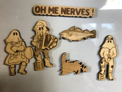 Newfoundland Saying Wooden Fridge Magnets