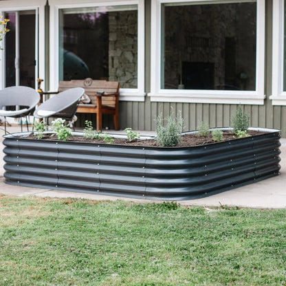 Kit de bac de jardin en L de 43 cm de haut