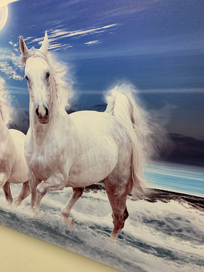 Les 7 chevaux porte-bonheur - Toile imprimée animale - Art mural
