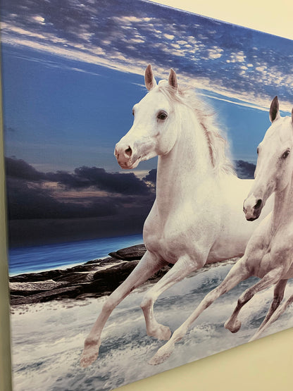 Les 7 chevaux porte-bonheur - Toile imprimée animale - Art mural