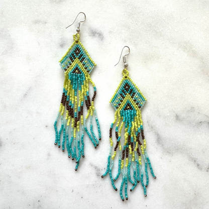 Beaded Aztec Style Earring