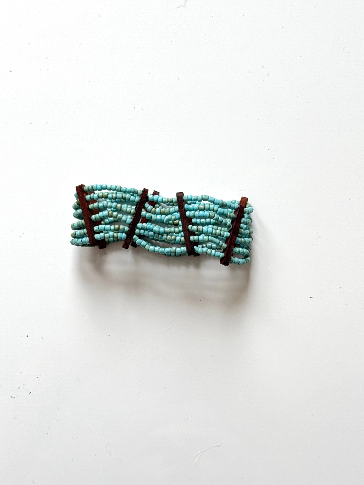 Elasticated Bead Bracelet with Wood Detail
