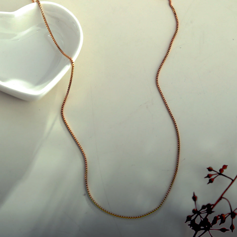 INGA : Collier Mini-Box Chain doré