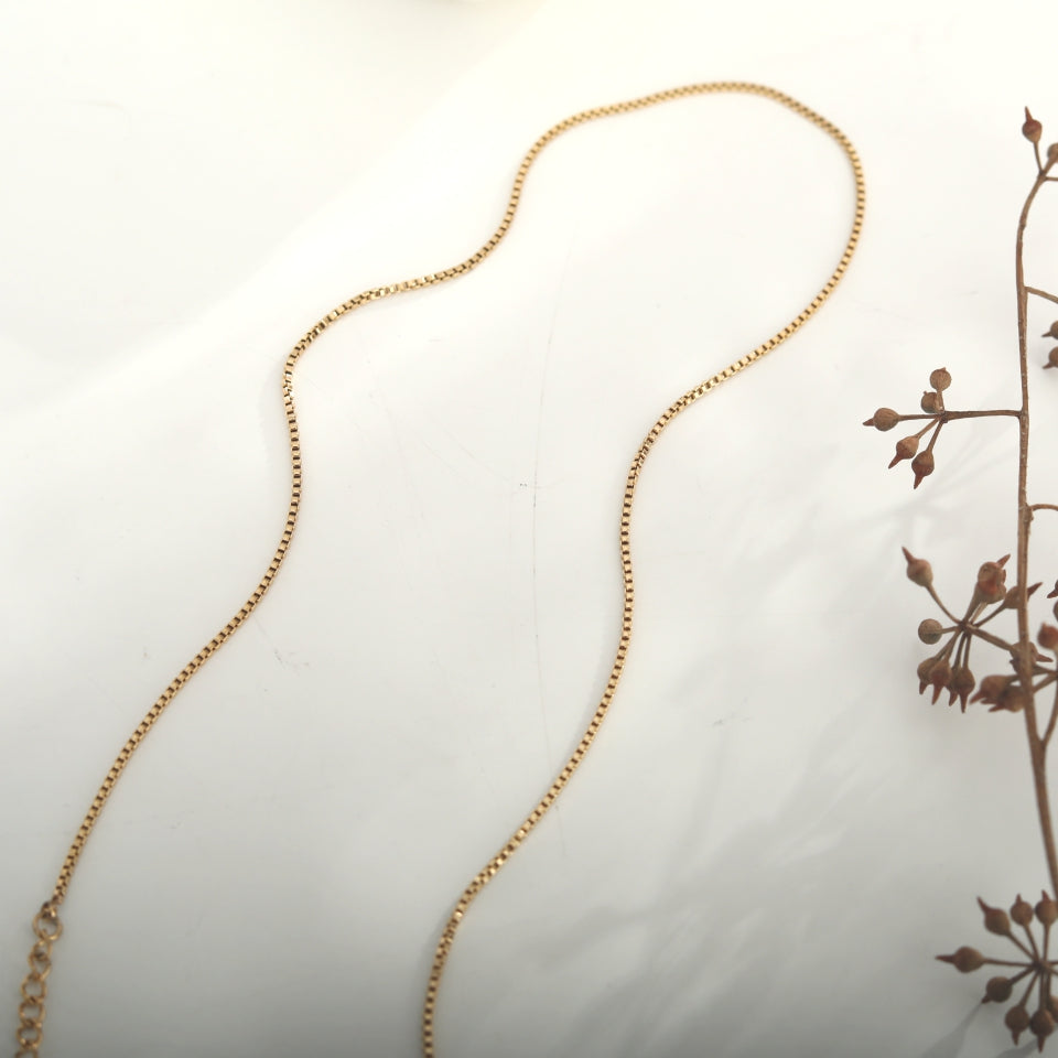 INGA : Collier Mini-Box Chain doré