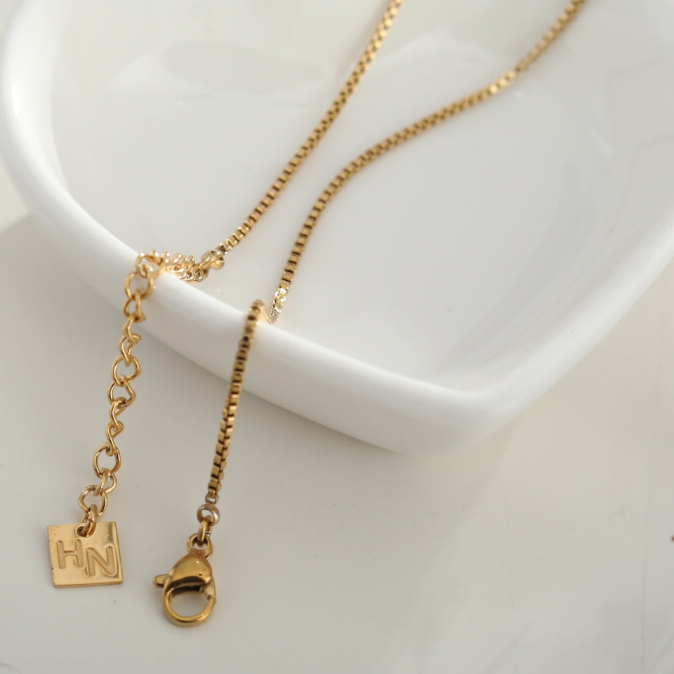 INGA : Collier Mini-Box Chain doré