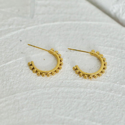 ISLA : Boucles d'oreilles créoles perlées