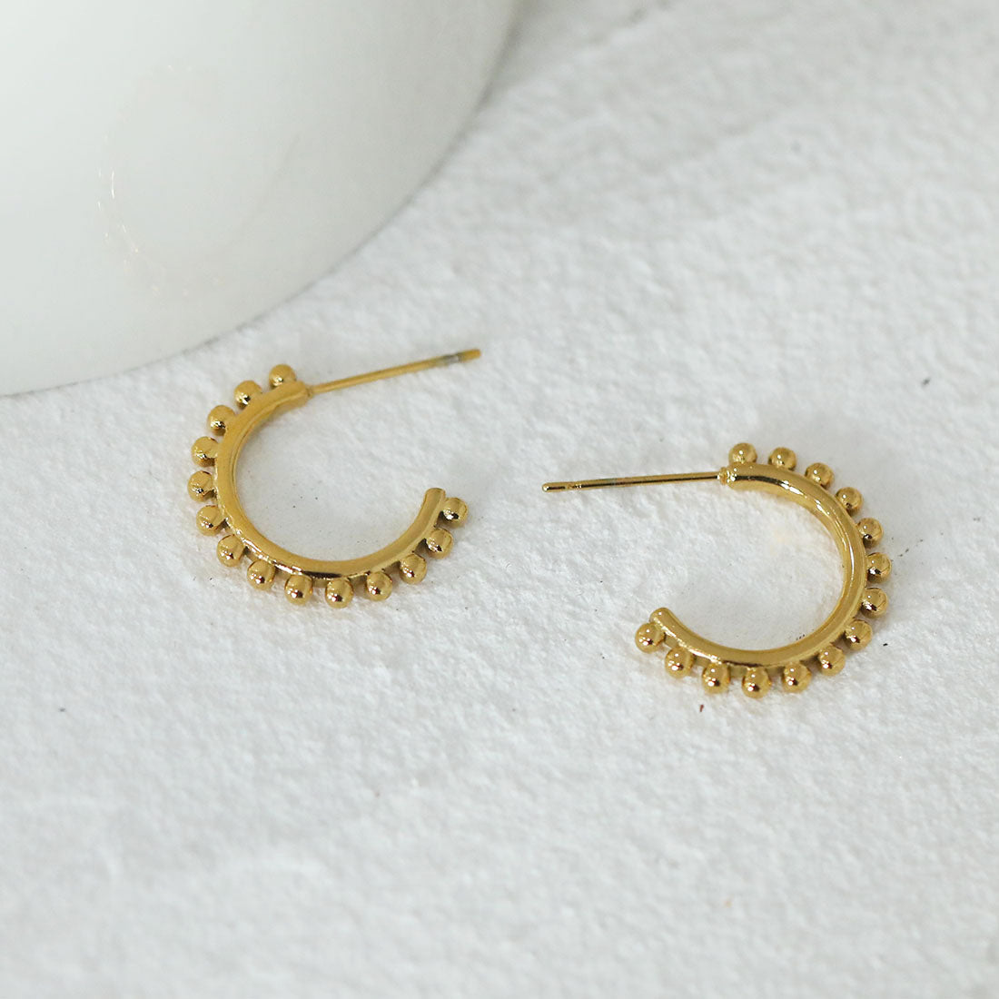 ISLA : Boucles d'oreilles créoles perlées