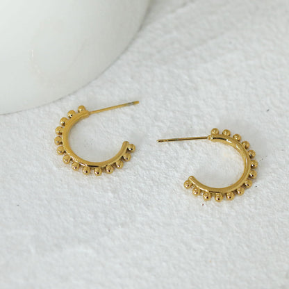 ISLA : Boucles d'oreilles créoles perlées