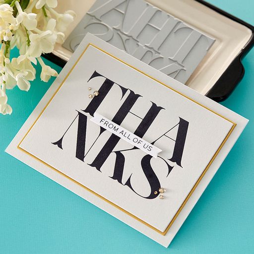 Plaque d'impression Big Thanks de la collection BetterPress