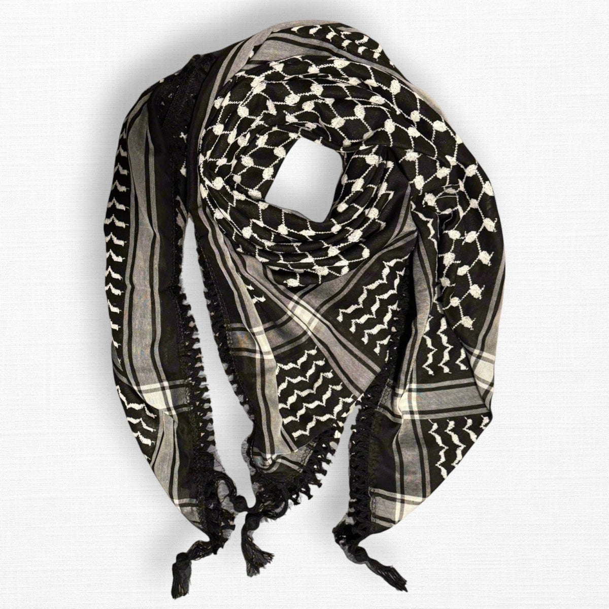 Layl Kufiya (Keffiyeh) | Inverted Black & White