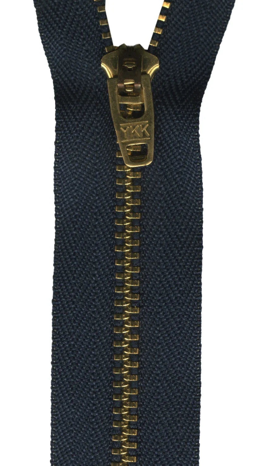 9" Metal Jean Zipper  - Navy