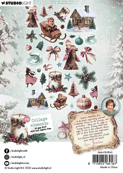 JMA Éléments de papier 35 Éléments de collage Noël Blush 35 pièces