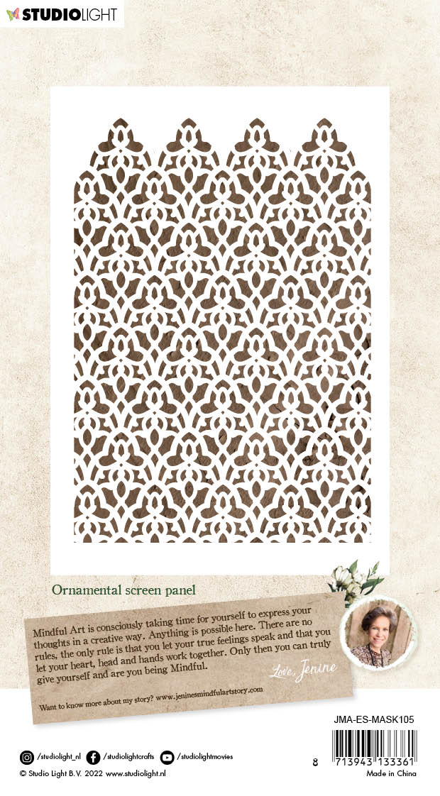 JMA Masque Panneau Paravent Ornemental Essentiels 105x148x1mm 1 pièce n°105