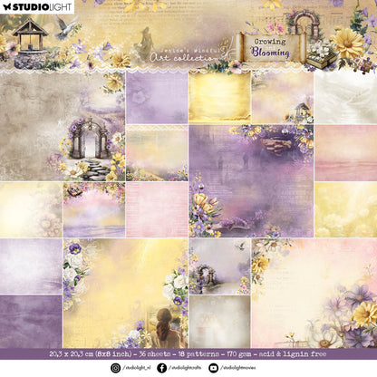 Bloc de papier design JMA Papier de fond Growing & Blooming 36 feuilles