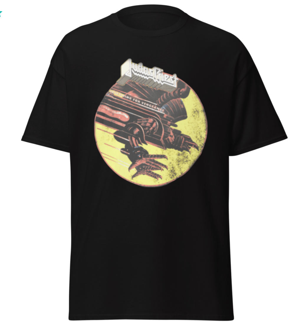 T-Shirt noir Judas Priest Vengeance Anniversaire