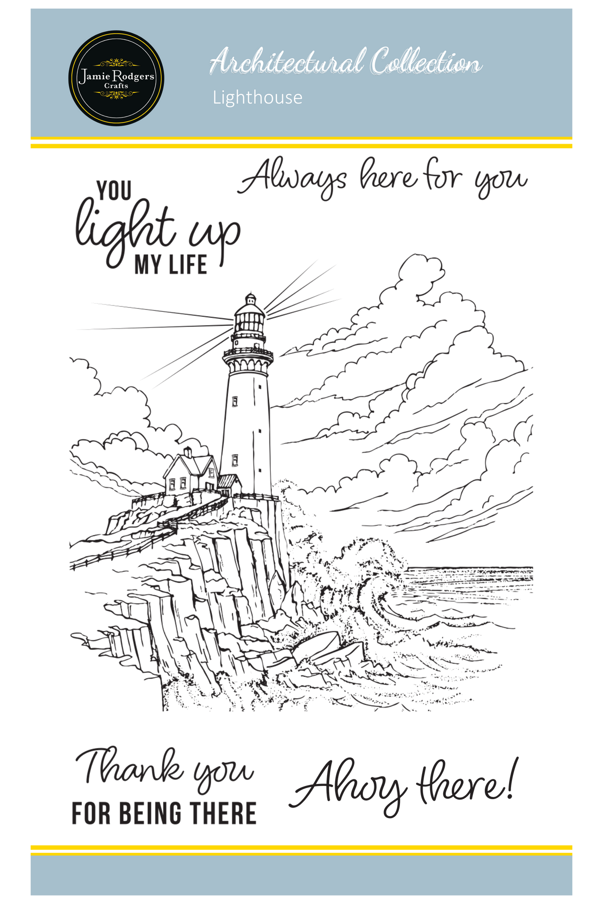 Jamie Rodgers Crafts Lighthouse A6 Clear Stamp Set