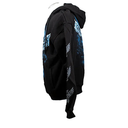 J&L Imports – Sweat à capuche zippé hibou pour homme