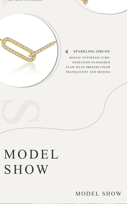 Collier moderne à maillons en argent sterling